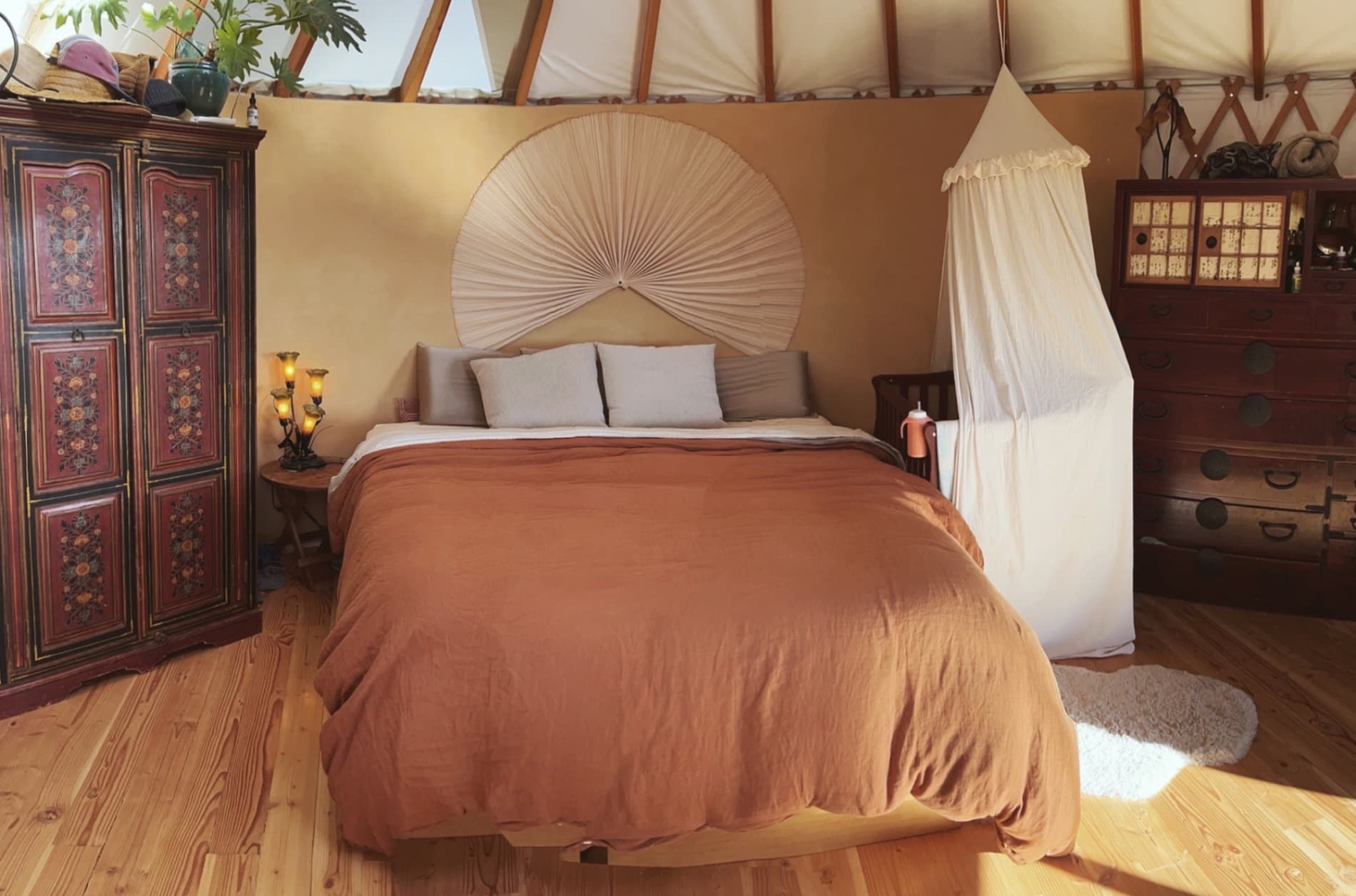 Yurt - Kitchen + Bedroom — natural plaster project in Sebastopol, CA