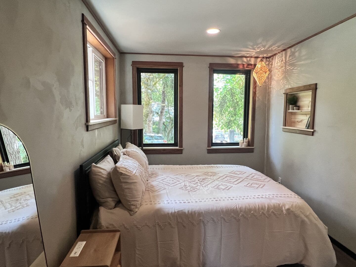 Nest Bedroom — natural plaster project in Deming, WA