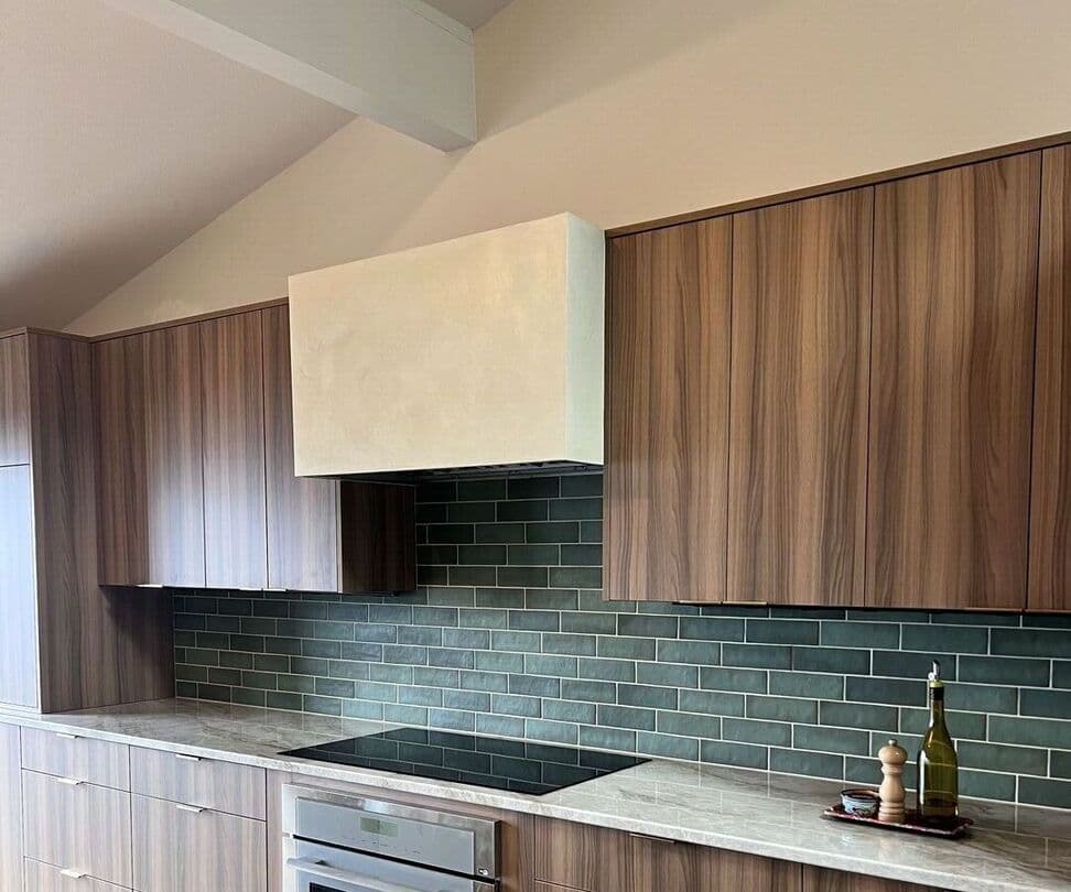 Range Hood — natural plaster project in Bellingham, WA